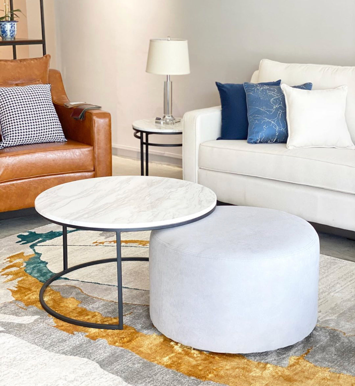 Nesting Coffee Table and Stool